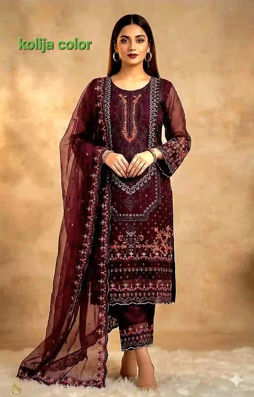 Premium Sada Bahar Four Piece - Black
